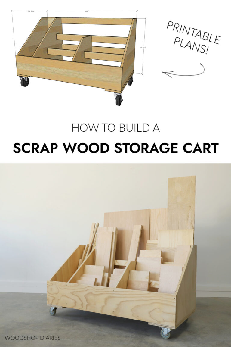 How to Build a Scrap Wood Storage Cart WITH PLANS!