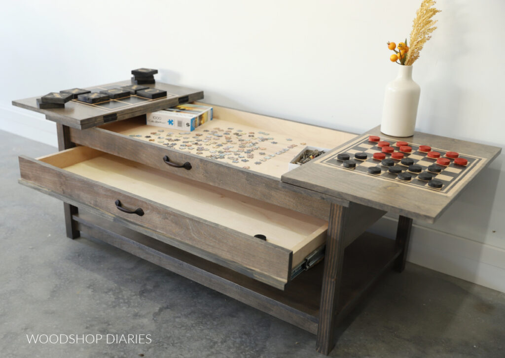 How to Build a Puzzle Coffee Table with Build in Board Games