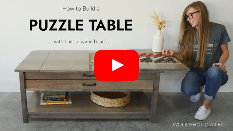 How to Build a Puzzle Coffee Table --with Build in Board Games