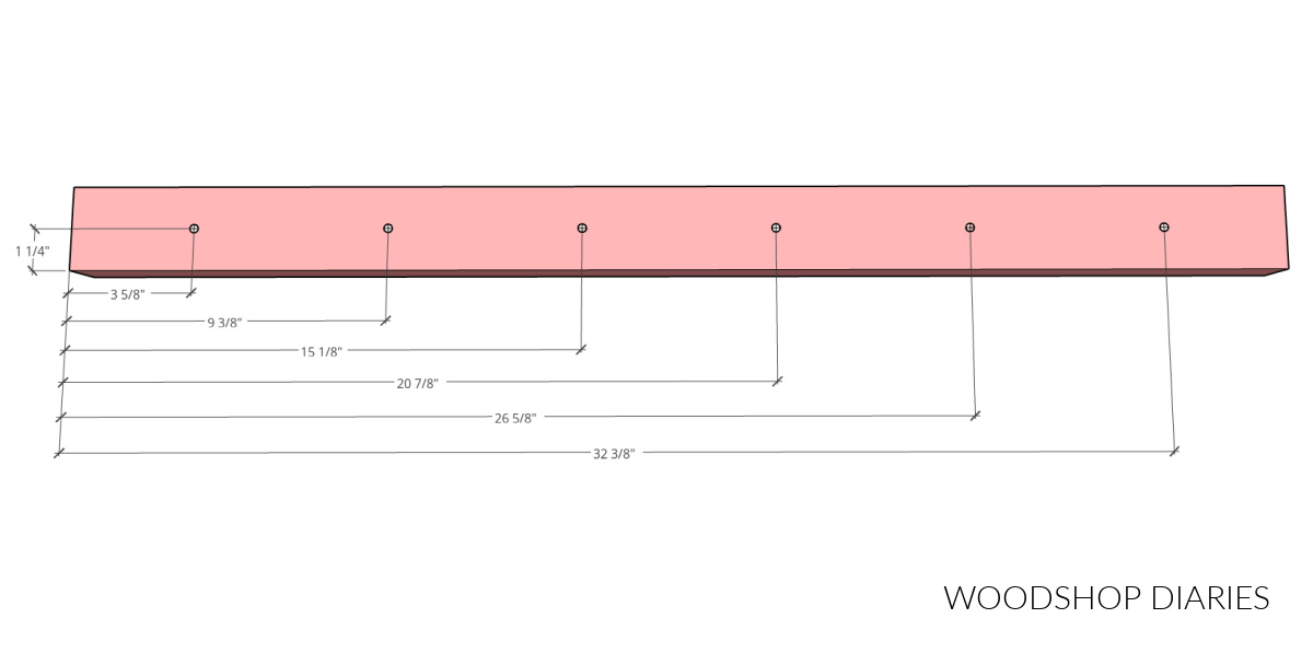Predrill locations for boot rack posts on base pieces