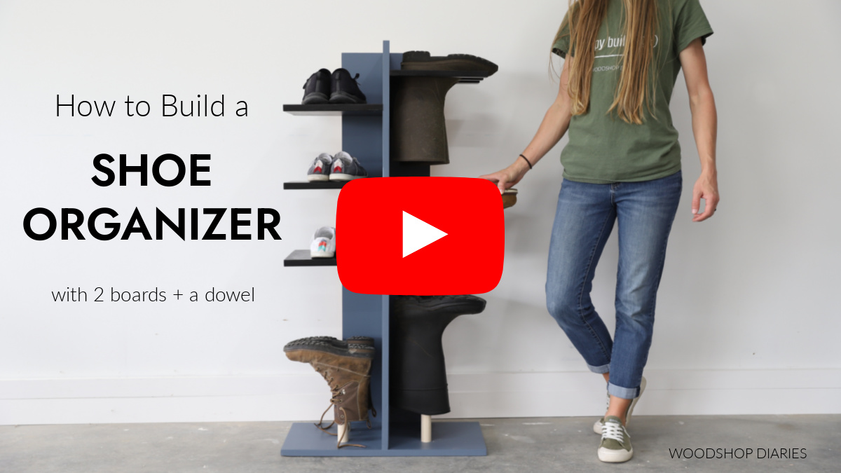 YouTube thumbnail of shoe organizer