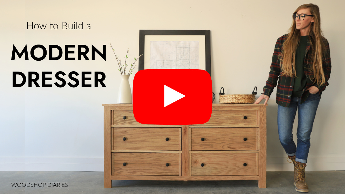 YouTube thumbnail for simple modern dresser