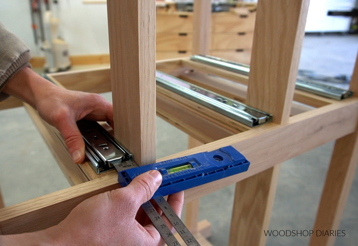 Using Kreg Multimark to place drawer slides on dresser