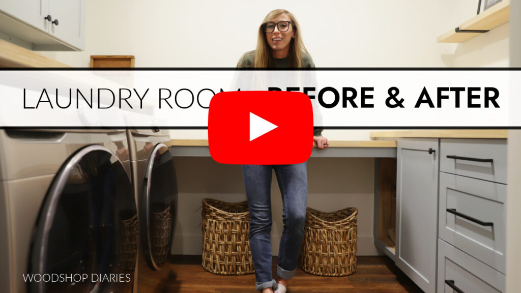 DIY Laundry Room Remodel With Built In Cabinets