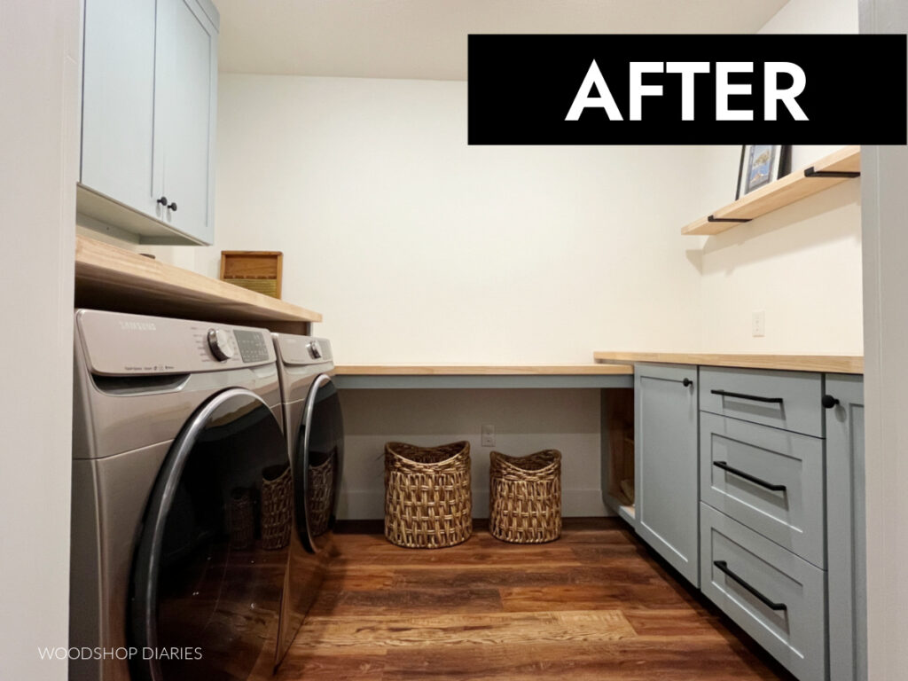 DIY Laundry Room Remodel With Built In Cabinets