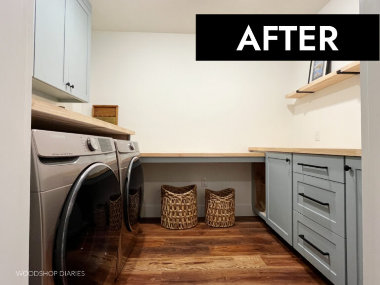 DIY Laundry Room Remodel With Built In Cabinets