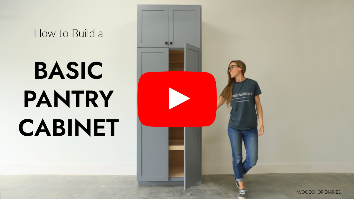 YouTube Thumbnail for video: how to build a basic pantry cabinet