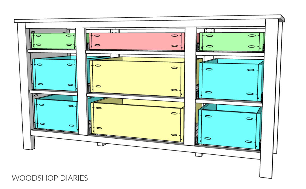 How to Build a 9 Drawer Dresser | PRINTABLE BUILDING PLANS