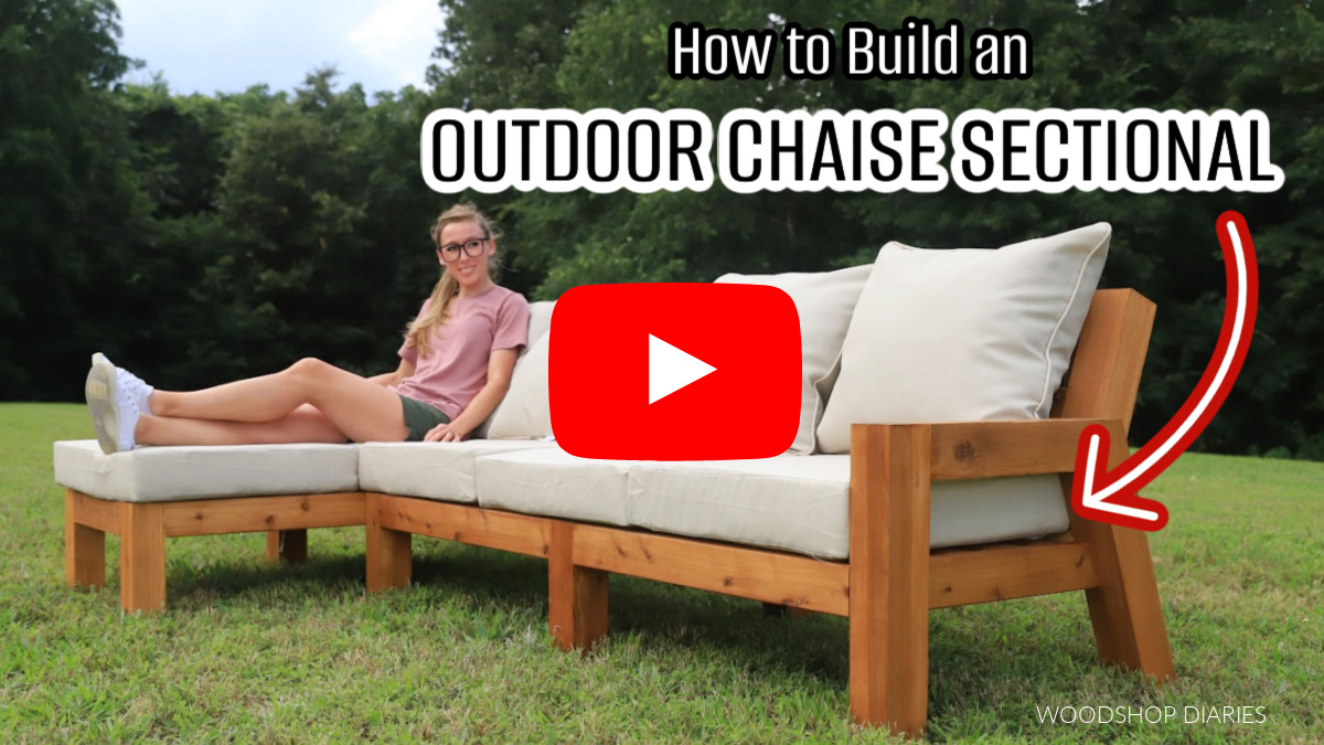 Youtube Thumbnail image for how to build an outdoor chaise sectional video
