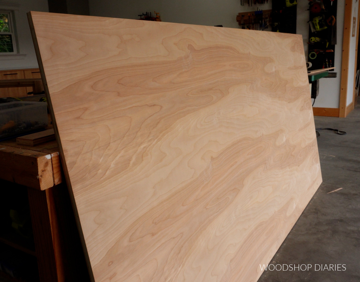 birch plywood with dark streaks in lumber