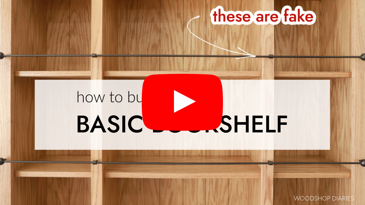 YouTube thumbnail image of bookcase with gallery railing