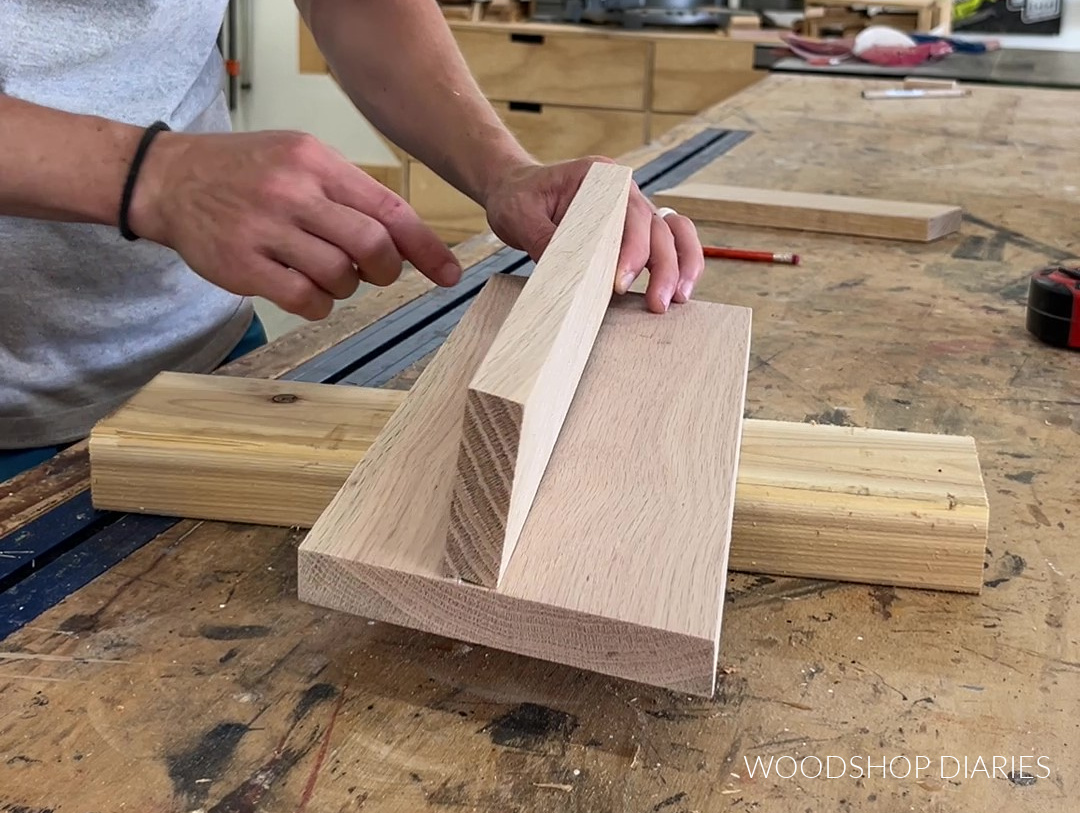 Placing shelf on back piece of entryway organizer