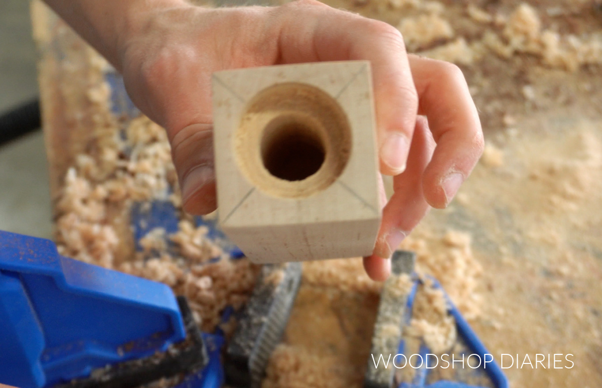 Holes drilled in bottom of salt and pepper shakers