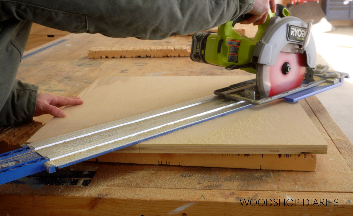 Shara Woodshop Diaries cutting diagonal corner desk top