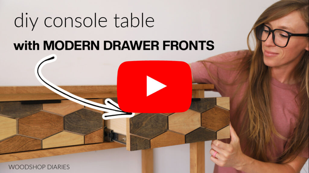 DIY Console Table with Drawers | BUILDING PLANS