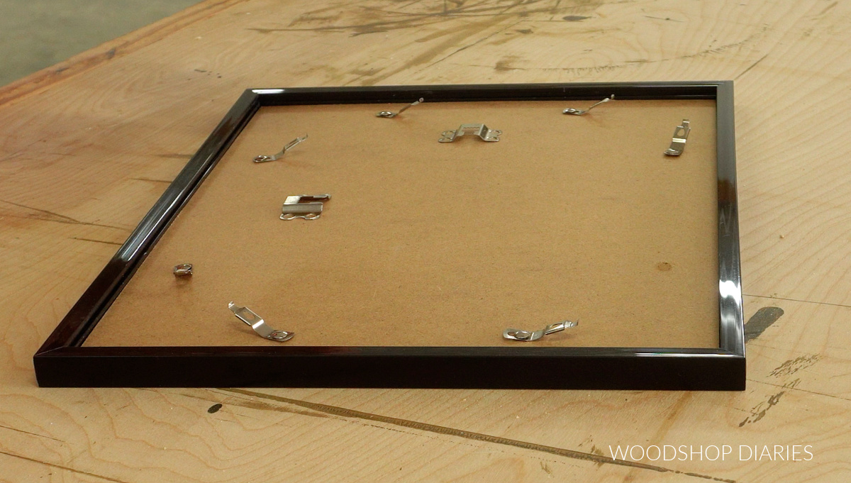 Back side of cheap picture frame backer board