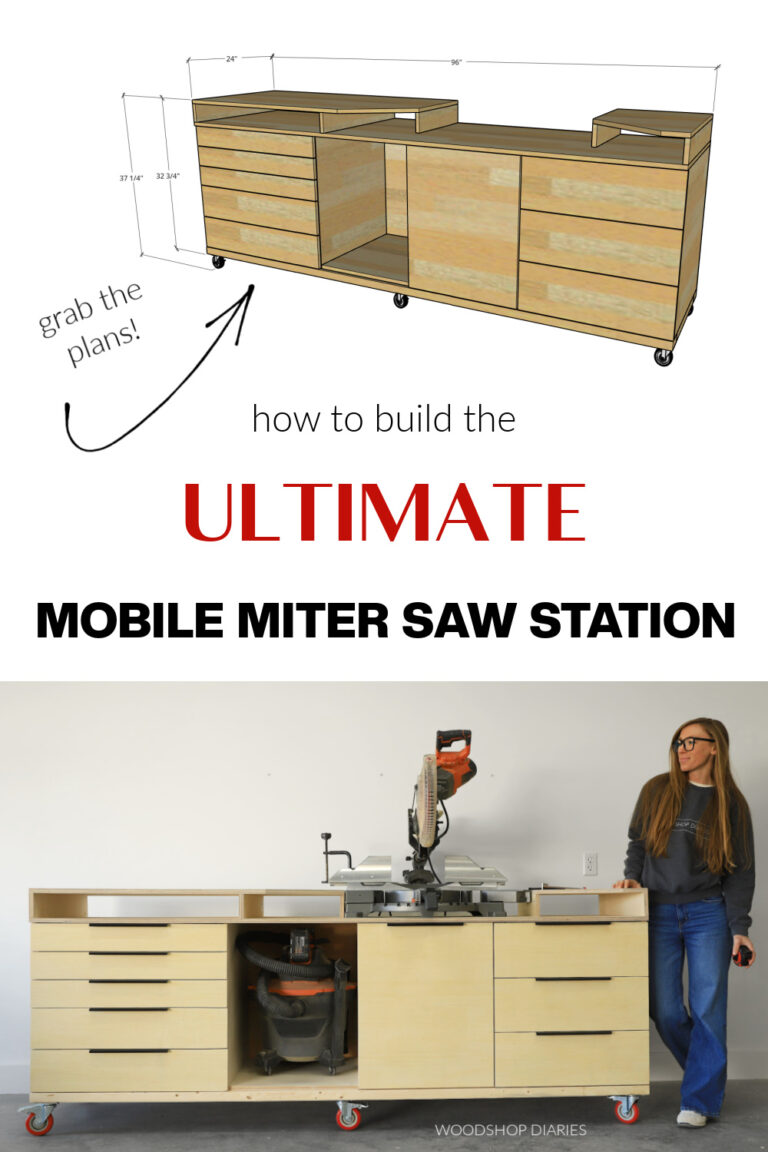 DIY Mobile Miter Saw Station with Storage | BUILDING PLANS
