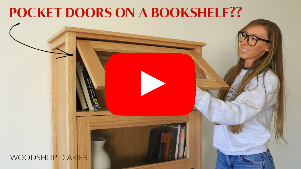 YouTube Thumbnail image for pocket door bookshelf
