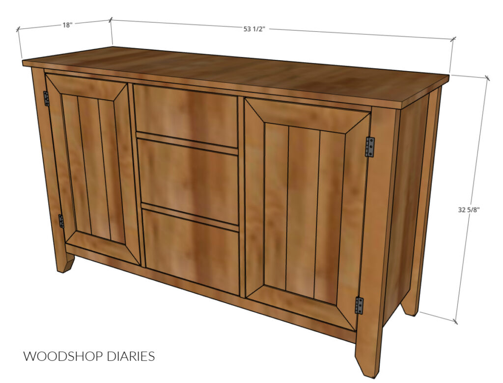 DIY Buffet Table with Storage Building Plans