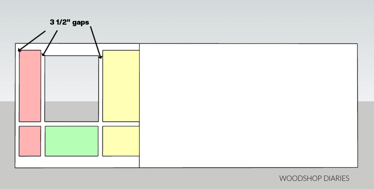 Laying out picture frame molding around window diagram